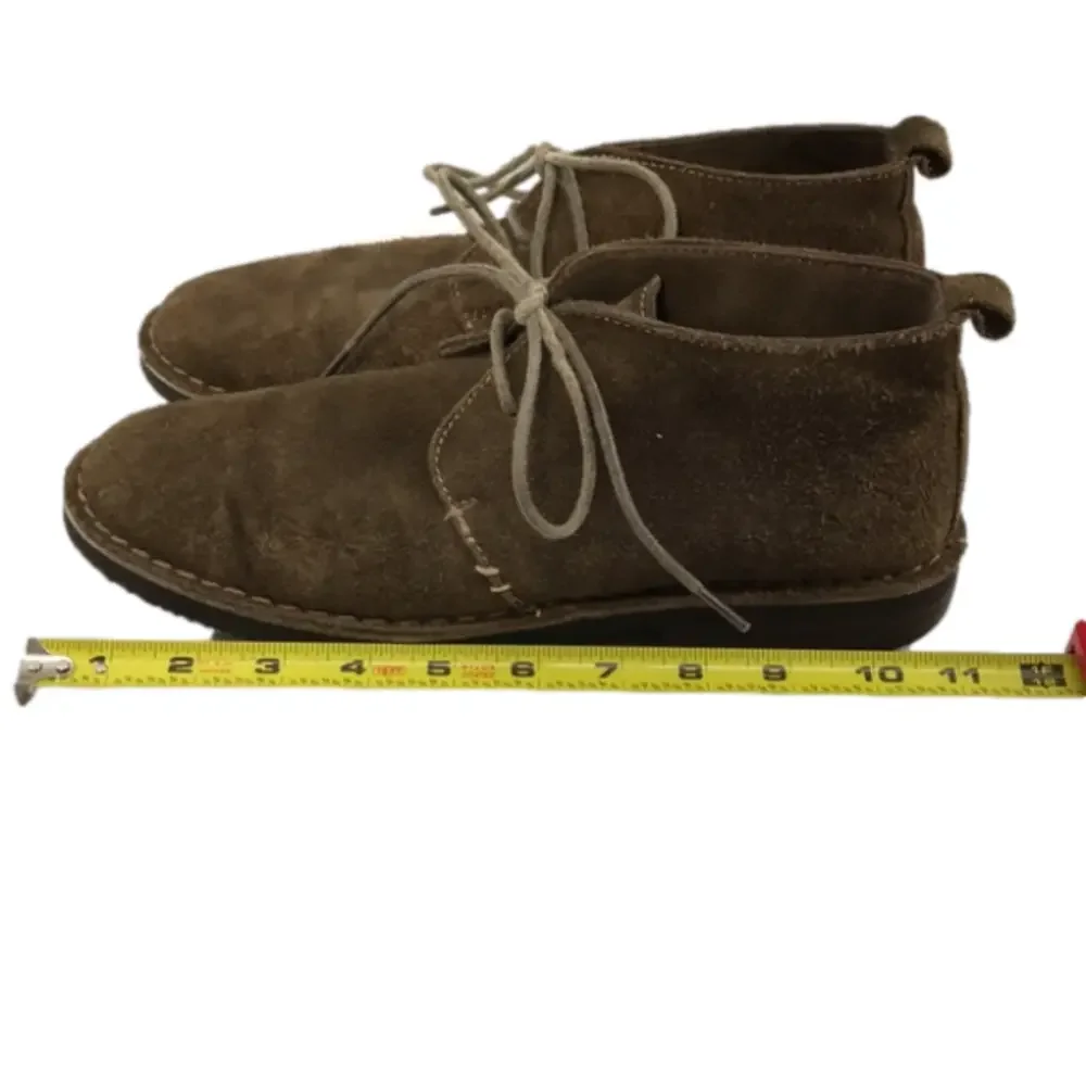 MERONA Men's Chukkas Olive Greenish/Brown Suede Leather Lace-Up Ankle Boots—Sz 7